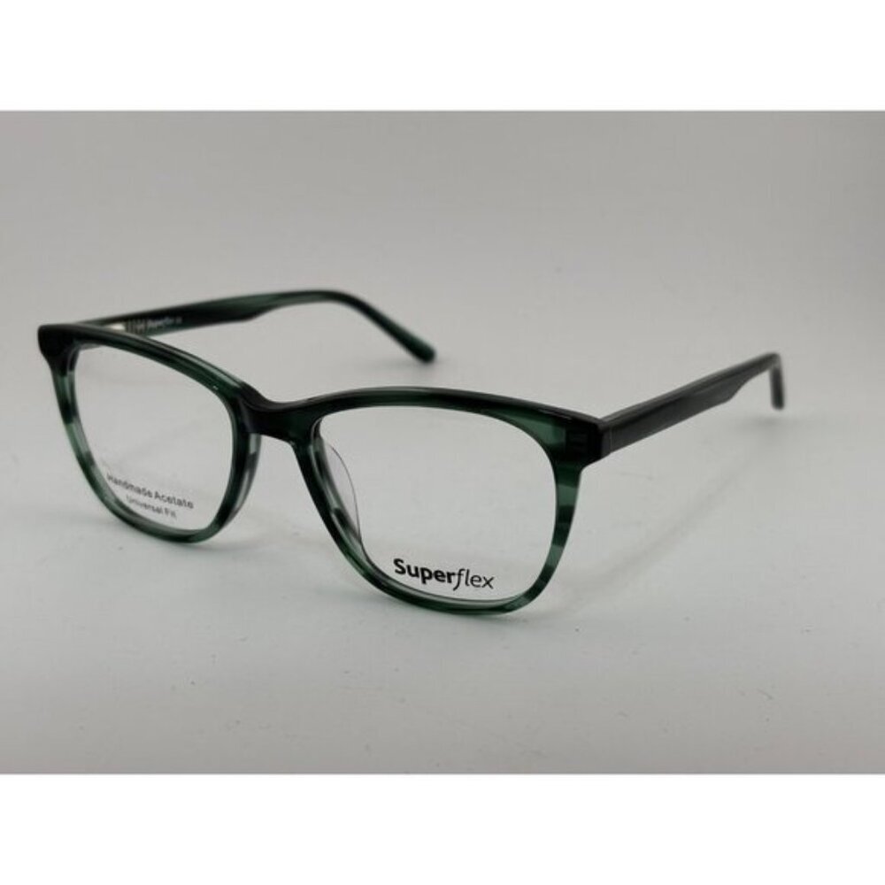 SuperFlex SF-609 S416 51-18-140 Green Black Acetate Glasses Frames